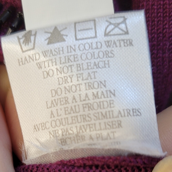 Costa Blanca large Purple & Black retro inspired cardigan EUC - Picture 7 of 7